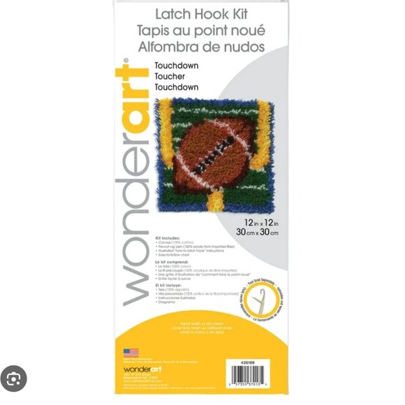 WonderArt American Football Touchdown Craft Kit Easy Fun Gifts - Picture 4 of 6
